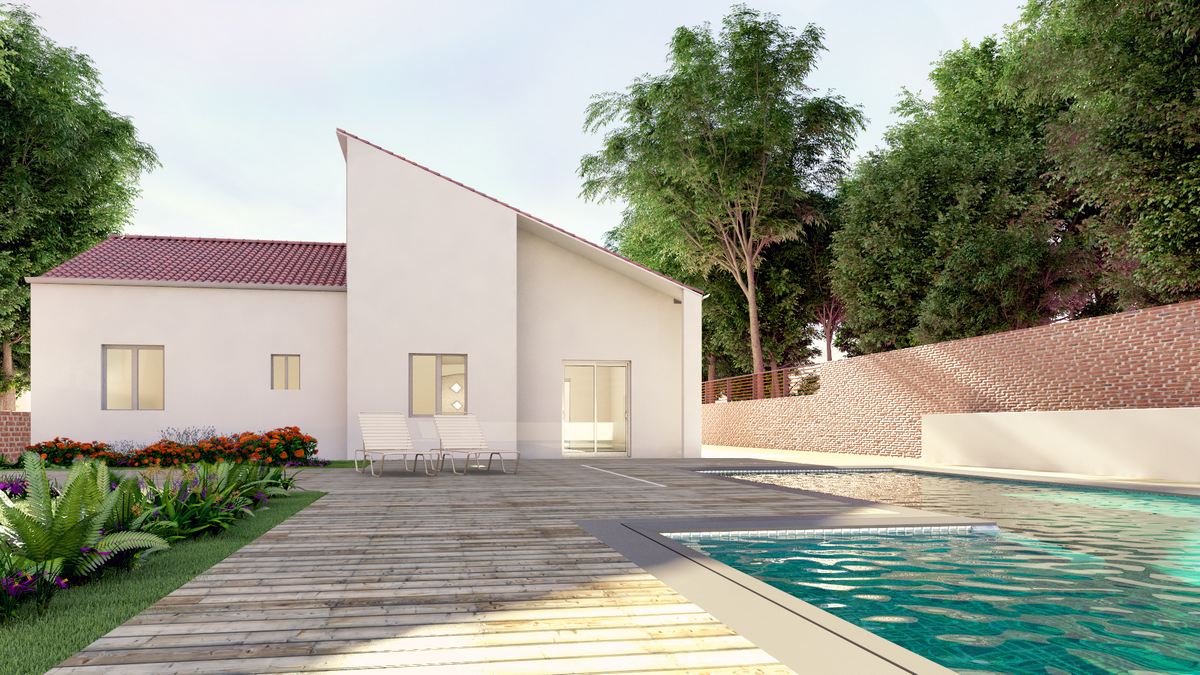 Solara monopente modela maison 3d